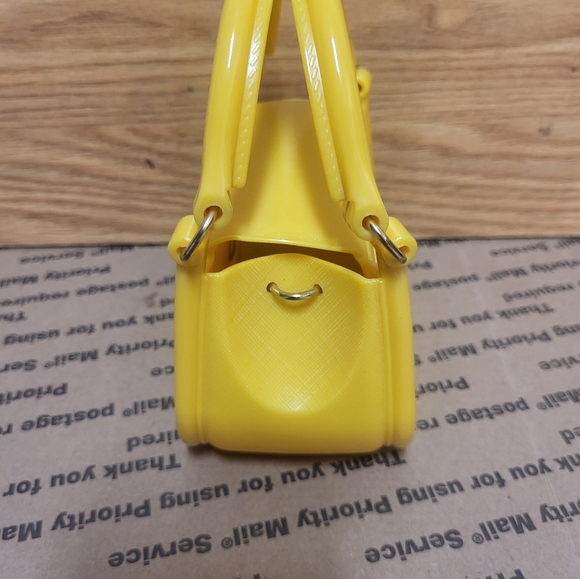 Mini Purse Yellow with Costume Pearl Snap latch Women/Girls - Picture 3 of 10